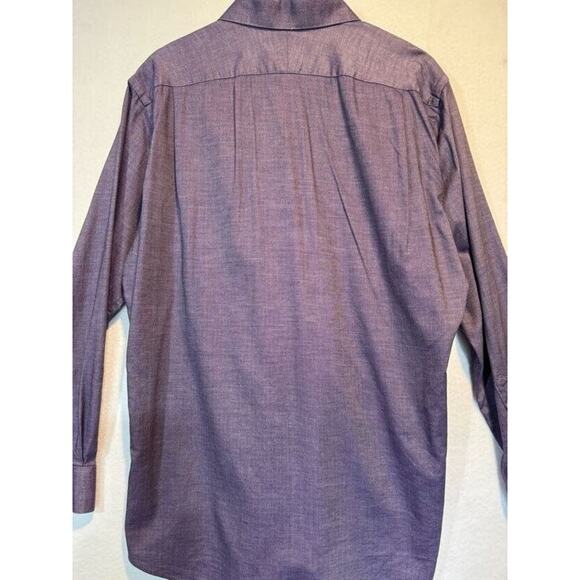 Neiman Marcus Mens Large Purple Trim Fit Button Up Shirt 17 34/35 * - Picture 11 of 13